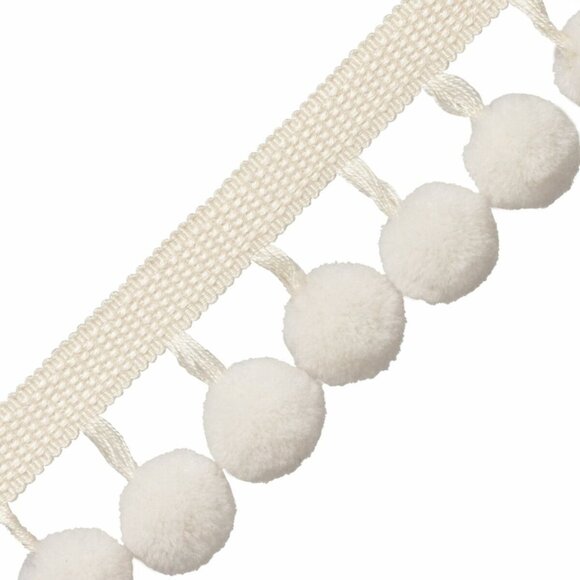 Samuel & Sons Passementerie 3 yards Dolce Pom Pom Fringe Designer Luxury Trim - Picture 2 of 7